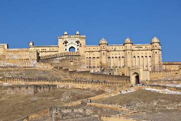 Fototapeta premium beautiful Amber Fort in Jaipur in morning light