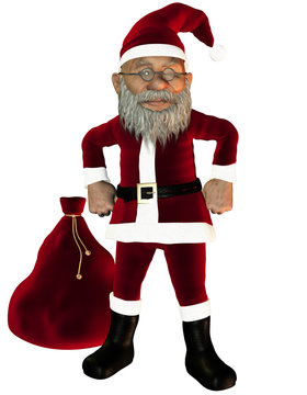 Weihnachtsmann in wartender Pose