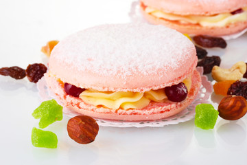 Two cakes isolated on white