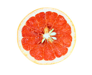 Grapefruit on white background