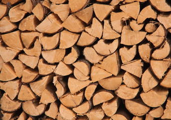 Firewood stacked in a pile