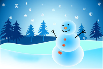 snowman on christmas day