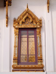 Traditional Thai style window temple