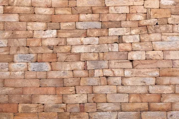 Fotobehang seamless bricks of an historic building QTAB Minar in Delhi © travelview