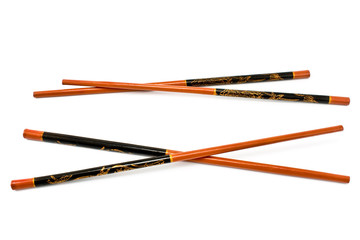 Two pairs of wooden chopsticks