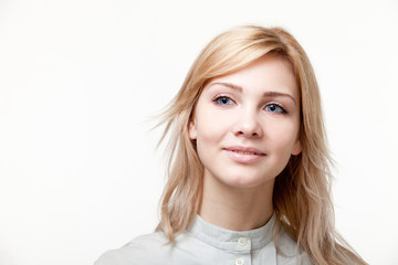 Naklejka premium Portrait of young pretty woman