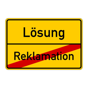 ortsschild reklamation l&ouml;sung I