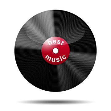 Icono disco de vinilo 3D