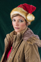 Pretty female Santa Claus