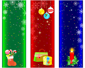 Christmas and new year banners.