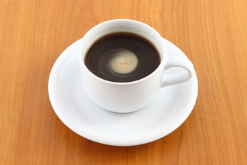 Spiral cream of coffee.