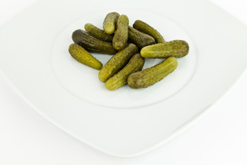Pickled cucumbers.