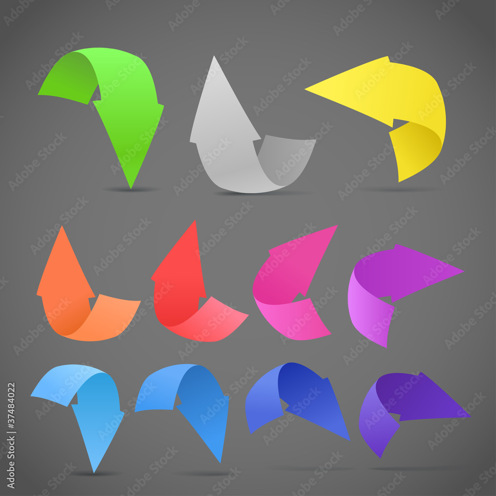 Poster paper style arrows set