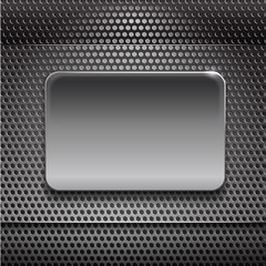 Steel board on metal background. ready for your text