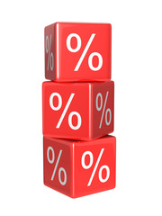 Discount boxes isolated on the white background