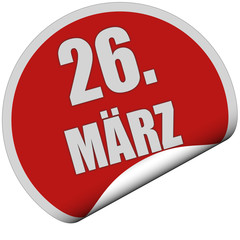 Sticker rot rund curl unten 26. MÄRZ