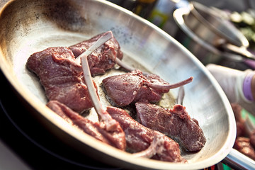 Lamb stewed on fresh butter