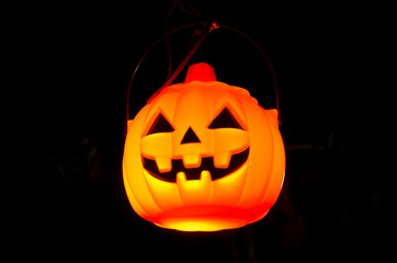 Halloween pumpkin lamp