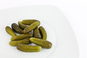 Pickled cucumbers.