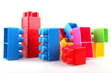 Fototapeta premium Plastic building blocks