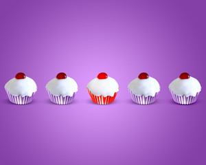 special attractive red muffin cake