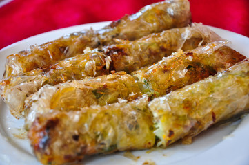 Deep fried spring rolls