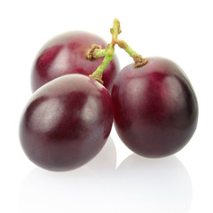 Red grape isolated, clipping path included