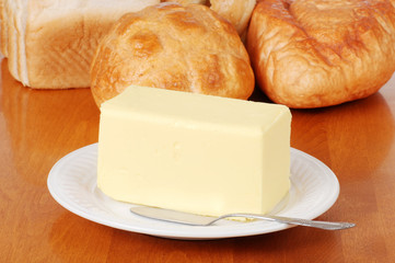 Pound of butter with bread
