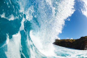 Blue Ocean Wave, View from in the Water