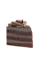 Chocolate Cake isolated in white background