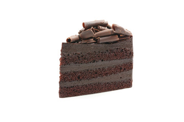 Chocolate Cake isolated in white background