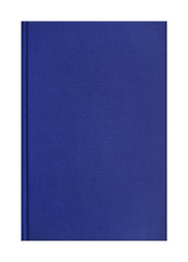 Blank blue book with linen texture