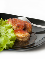 meatball with parsley