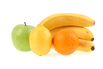 Fruits isolated on white background