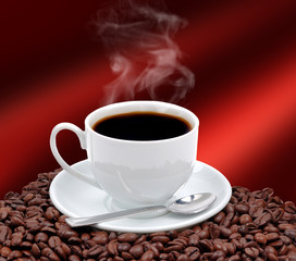 Coffee cup and grain