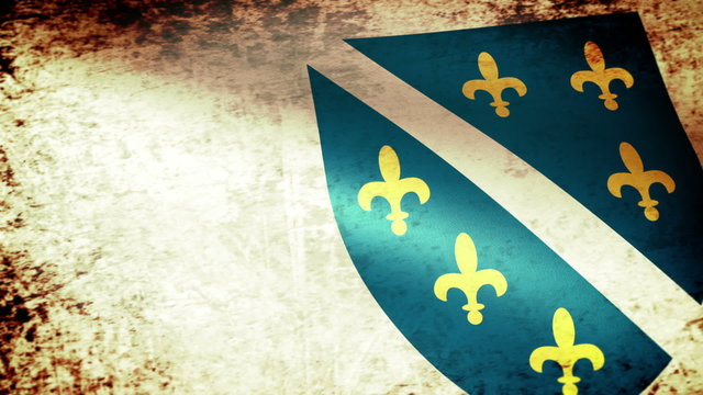 Bosnia Flag Waving, grunge look