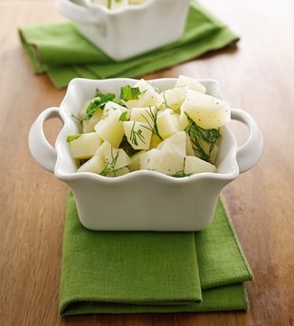 Fresh Natural Potato Salad With Herbs