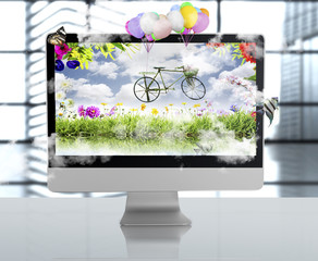 Monitor computer
