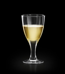 White wine in glass