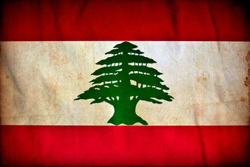 Lebanon grunge flag