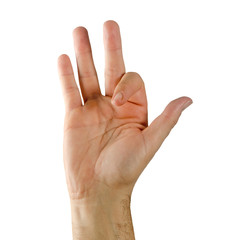 Gesturing hand