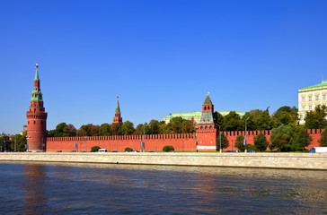 Obraz premium Moscow Kremlin and Moskva River