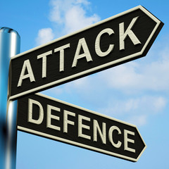 Attack Or Defence Directions On A Signpost