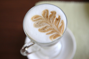 coffee on wood background