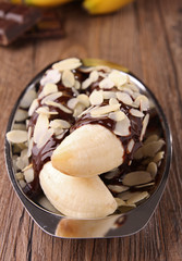 banana with chocolate