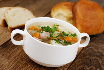 Meatballs soup