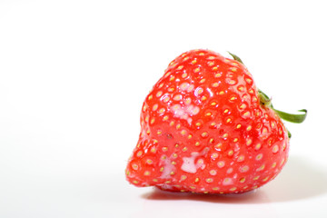 one red strawberry