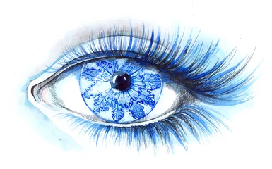 Wandaufkleber winterliches Auge © ankdesign