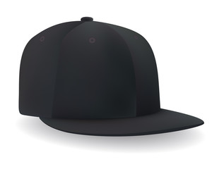 a black baseball cap