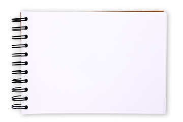 Blank paper tablet on white background (with clipping paths)